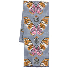 Load image into Gallery viewer, Aurora Blue Butterfly Block Print Dishtowel