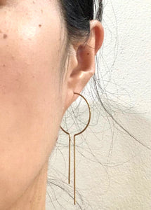 Minimalist Open Bar Hoop Earrings