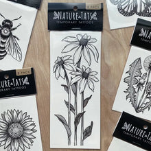 Load image into Gallery viewer, Coneflower Temporary Tattoo 2 Pack
