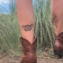 Load image into Gallery viewer, Night Moth Temporary Tattoo 2 Pack