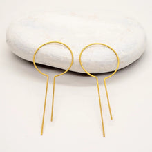 Load image into Gallery viewer, Minimalist Open Bar Hoop Earrings
