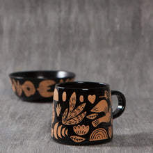 Load image into Gallery viewer, Myth Imprint Black Stoneware Mug