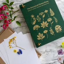 Load image into Gallery viewer, Botanical Flower Press โ Linen Cover & Gold Foil