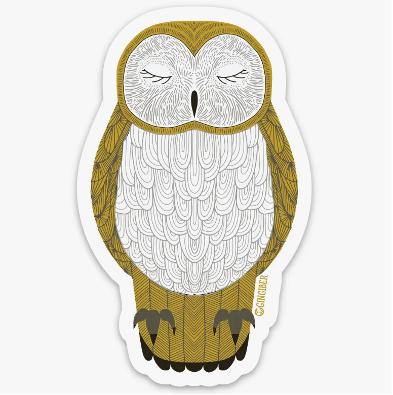 Nocturnal Owl Sticker by Gingiber