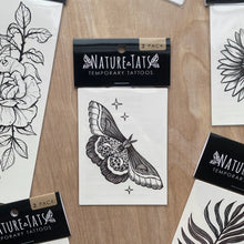 Load image into Gallery viewer, Night Moth Temporary Tattoo 2 Pack