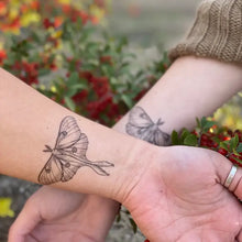 Load image into Gallery viewer, Luna Moth Temporary Tattoo 2 Pack