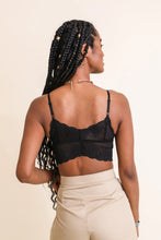 Load image into Gallery viewer, Scallop Lace Bralette In Black

