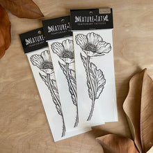 Load image into Gallery viewer, Wild Poppy Temporary Tattoo 2 Pack