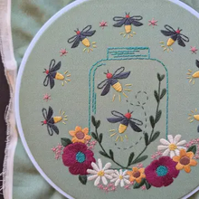 Load image into Gallery viewer, Fireflies Embroidery Kit