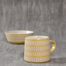 Load image into Gallery viewer, Ochre Imprint Stoneware Mug