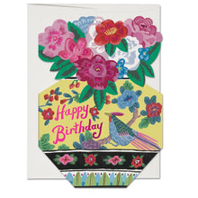 Load image into Gallery viewer, Ornate Yellow Flower Vase Card
