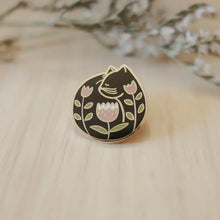 Load image into Gallery viewer, Cat Nap Black Enamel Pin
