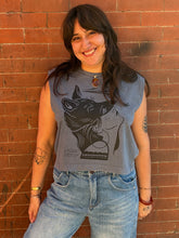 Load image into Gallery viewer, KCK Wolf Lady Muscle Tee- Faded Navy
