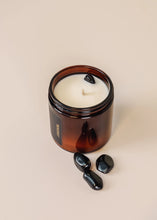 Load image into Gallery viewer, Amber Crystal Candle- Obsidian
