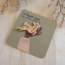 Load image into Gallery viewer, Deer Daylily Enamel Pin
