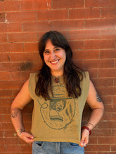 Load image into Gallery viewer, KCK Faceless Lady Muscle Tee- Faded Army
