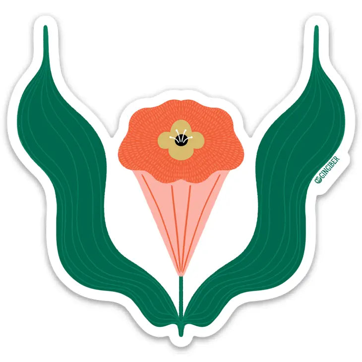 Trumpet Flower Sticker by Gingiber