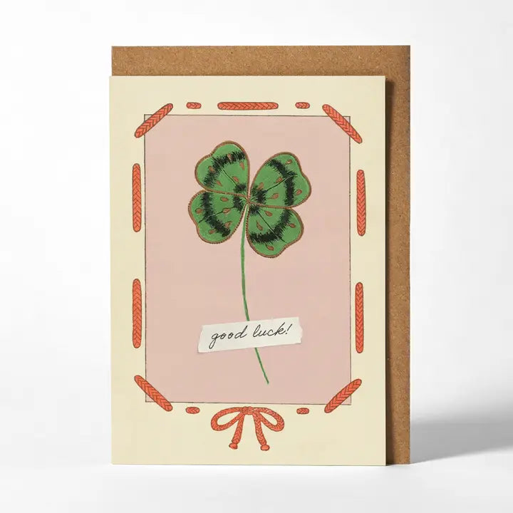 Good Luck Clover Greeting Card