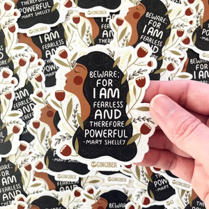 Fearless + Powerful Sticker by Gingiber