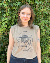 Load image into Gallery viewer, KCK Faceless Lady Muscle Tee- Faded Brown
