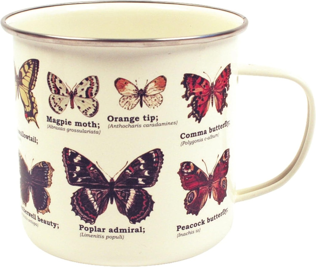 Butterflies Enamel Mug