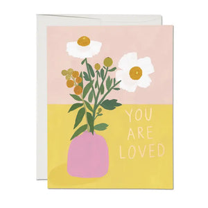 White Poppies Loved Greeting Card