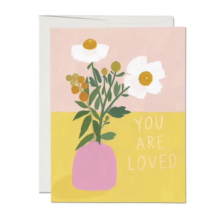 White Poppies Loved Greeting Card