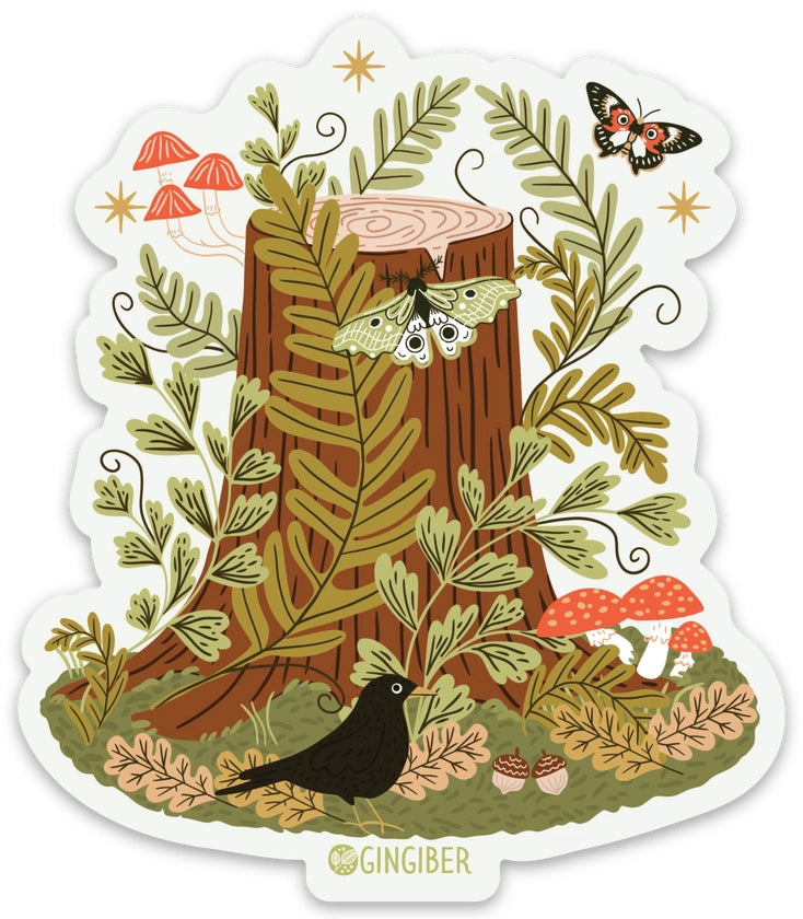 Tree Stump Sticker by Gingiber