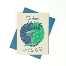 Load image into Gallery viewer, To Have and To Hold Wedding Risograph Card
