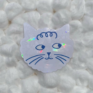 Cloud Cat Rainbow Suncatcher Sticker