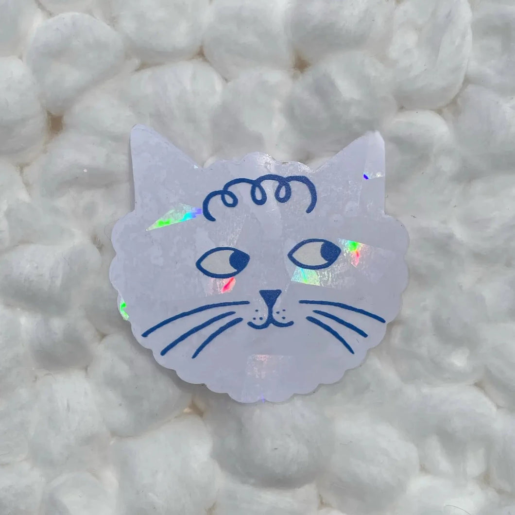 Cloud Cat Rainbow Suncatcher Sticker
