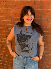 Load image into Gallery viewer, KCK Wolf Lady Muscle Tee- Faded Navy
