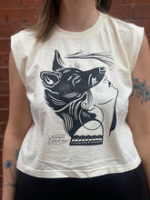 Load image into Gallery viewer, KCK Wolf Lady Muscle Tee- Faded Cream
