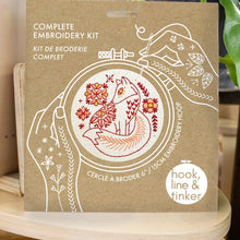 Load image into Gallery viewer, Folk Fox Complete Embroidery Kit

