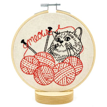Load image into Gallery viewer, Kitten Knitting Complete Embroidery Kit
