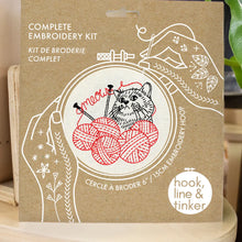 Load image into Gallery viewer, Kitten Knitting Complete Embroidery Kit
