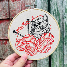 Load image into Gallery viewer, Kitten Knitting Complete Embroidery Kit
