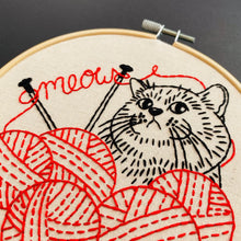 Load image into Gallery viewer, Kitten Knitting Complete Embroidery Kit
