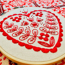 Load image into Gallery viewer, Nordic Heart Complete Embroidery Kit
