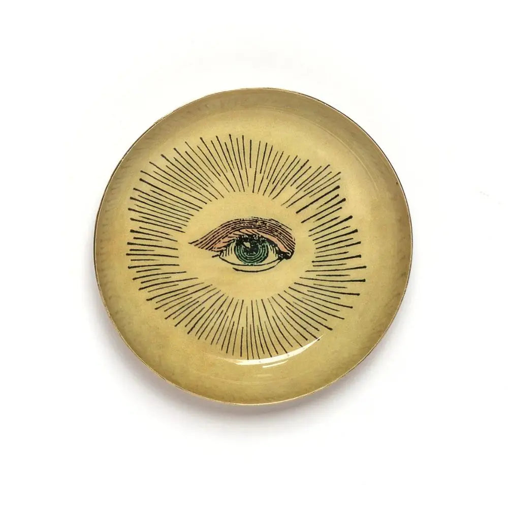 Eye Round Enamel Tray