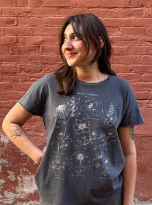 Colorado Wildflower Tee In Charcoal