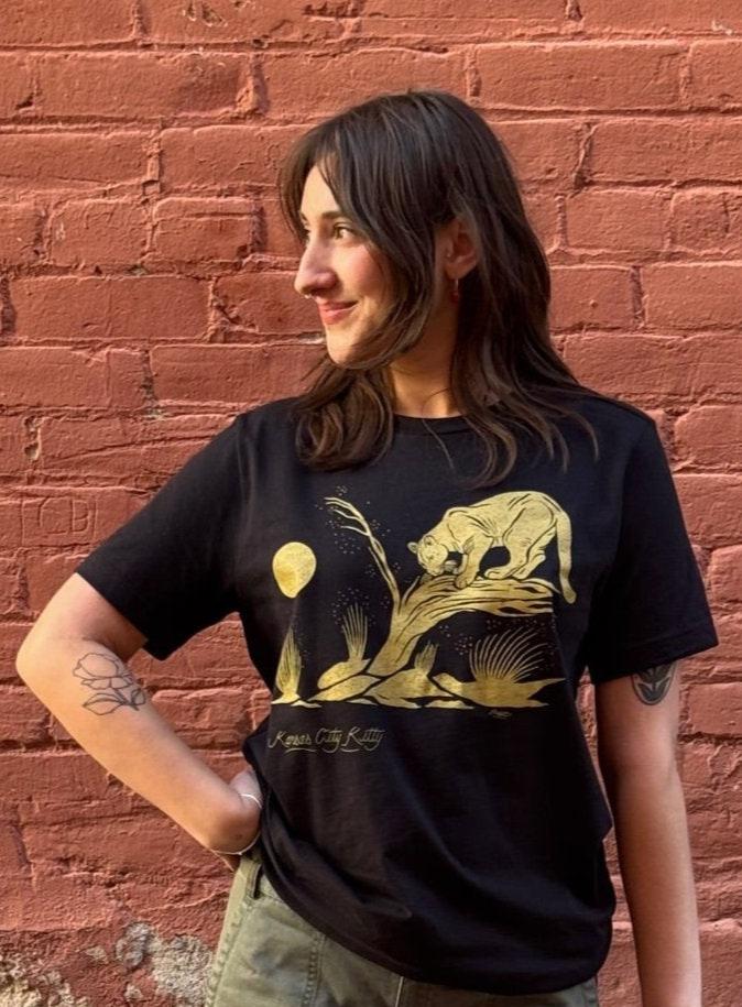 Mountain Lion Moon Unisex Tee