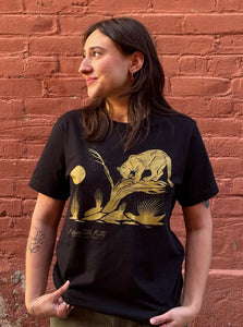 Mountain Lion Moon Unisex Tee