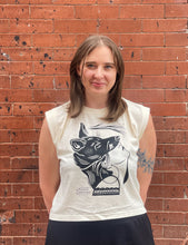 Load image into Gallery viewer, KCK Wolf Lady Muscle Tee- Faded Cream
