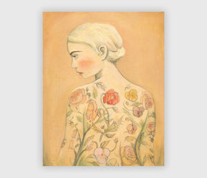 Flora the Tattooed Girl Print