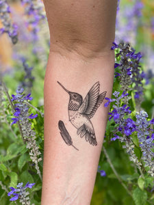 Hummingbird Temporary Tattoo 2 Pack