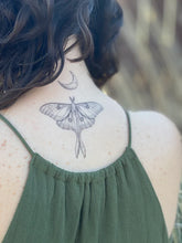 Load image into Gallery viewer, Luna Moth Temporary Tattoo 2 Pack
