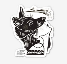 Load image into Gallery viewer, Wolf Lady Sticker - Die Cut
