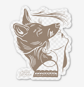 Wolf Lady Sticker - Die Cut
