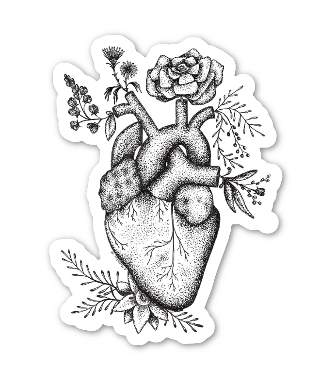 The Anatomical Heart Sticker